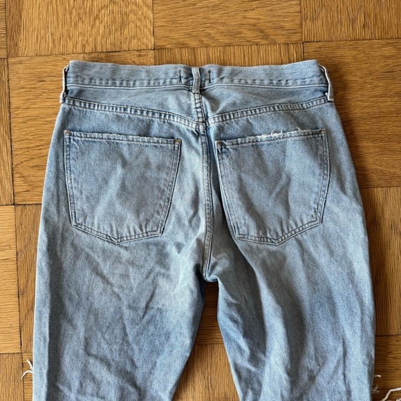 Agolde 29 High Rise Distressed Blue Denim Jeans - Picture 3 of 11